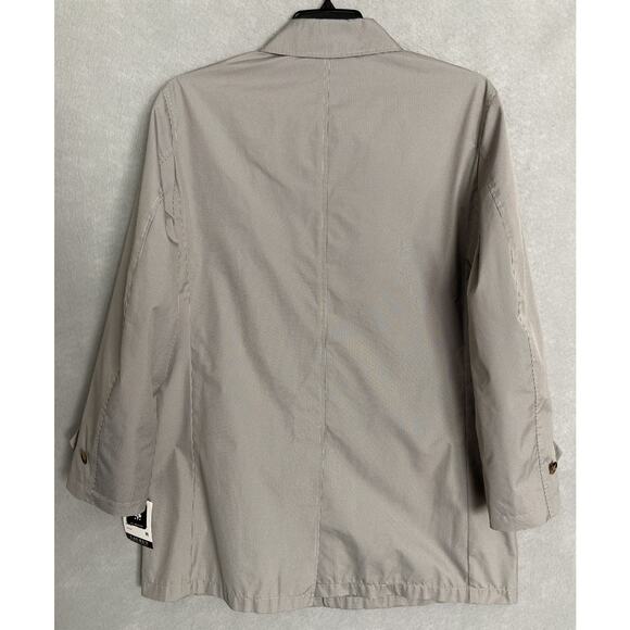 Lauren Ralph Lauren Men's 44R Raincoat Stanza Cream Brown Houndstooth NEW - Picture 4 of 11
